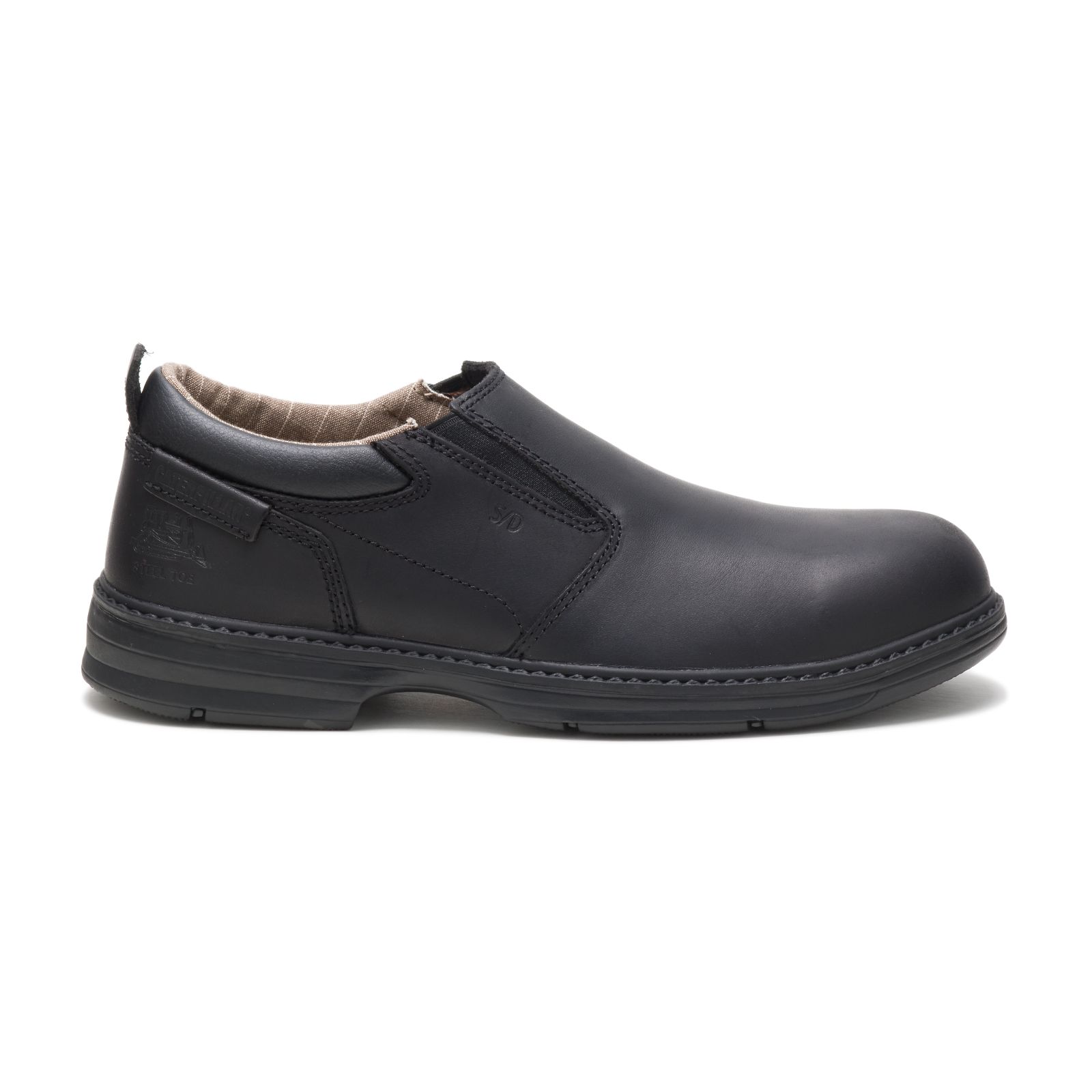 Caterpillar Shoes Karachi - Caterpillar Conclude Steel Toe Mens Work Shoes Black (042758-QBV)